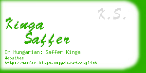 kinga saffer business card